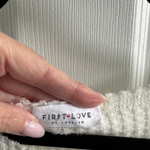 VICI - First Love Cream Waffle Knit Long Sleeve Tee - Picture 2 of 5